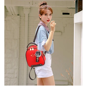 

Fashion Backpack Women PU Leather Shoulder Bag For Teenage Girls Kids Multi-Function Small Bagpack Female Ladies School Backpack