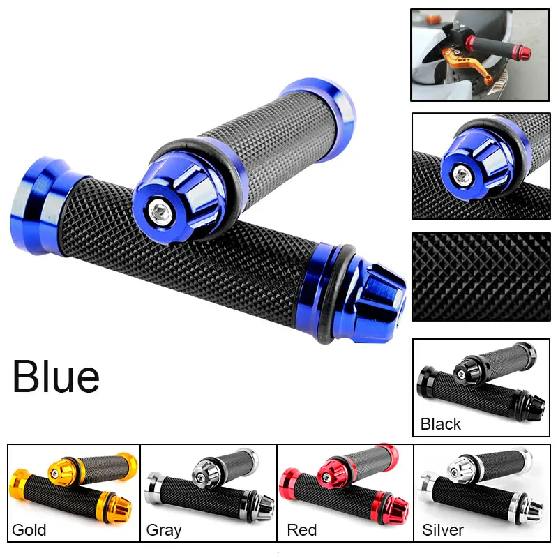 

DERI 1pair Universal Motorcycle 7/8'' Hand Grips Handle Bar Rubber Gel For Honda Yamaha Kawasaki BMW Dirt Bike Motor Handgrips
