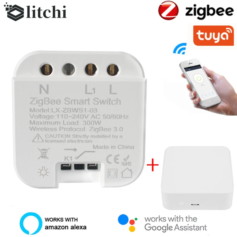 1-сторонний умный светильник ключатель света Zigbee3.0 Wi-Fi модуль сделай сам