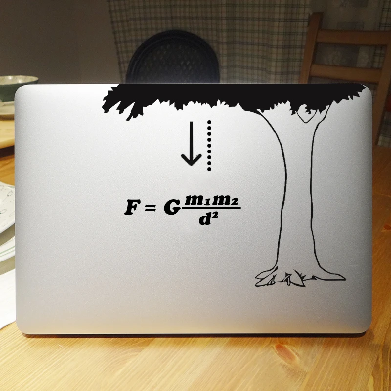 Newton The Law Of Gravity Laptop Sticker Per Macbook Pro Decal Air M2 Retina 11 12 13 15 Pollici Mac Skin Surface Chromebook Decor