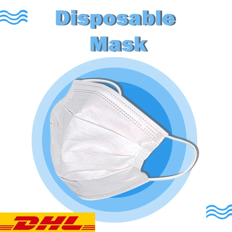 

100pcs DHL Fast shipping 3 Layers Disposable Mask Anti Pollution Mask Black Adult Unisex Protection Fabric Dust Mouth Mask
