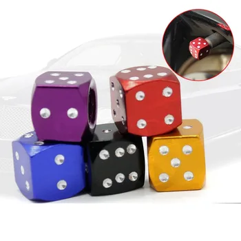 

Aluminum Alloy Car-styling AUTO Dice Dust Valve Caps Car Motorcycles Electric Cars Tire Valve Dust Cap