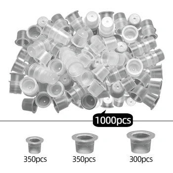 

New Arrival 1000PCS Mixed Sizes Tattoo Ink Caps Cups Disposable Tattoo Ink Cups for Body Art Tools