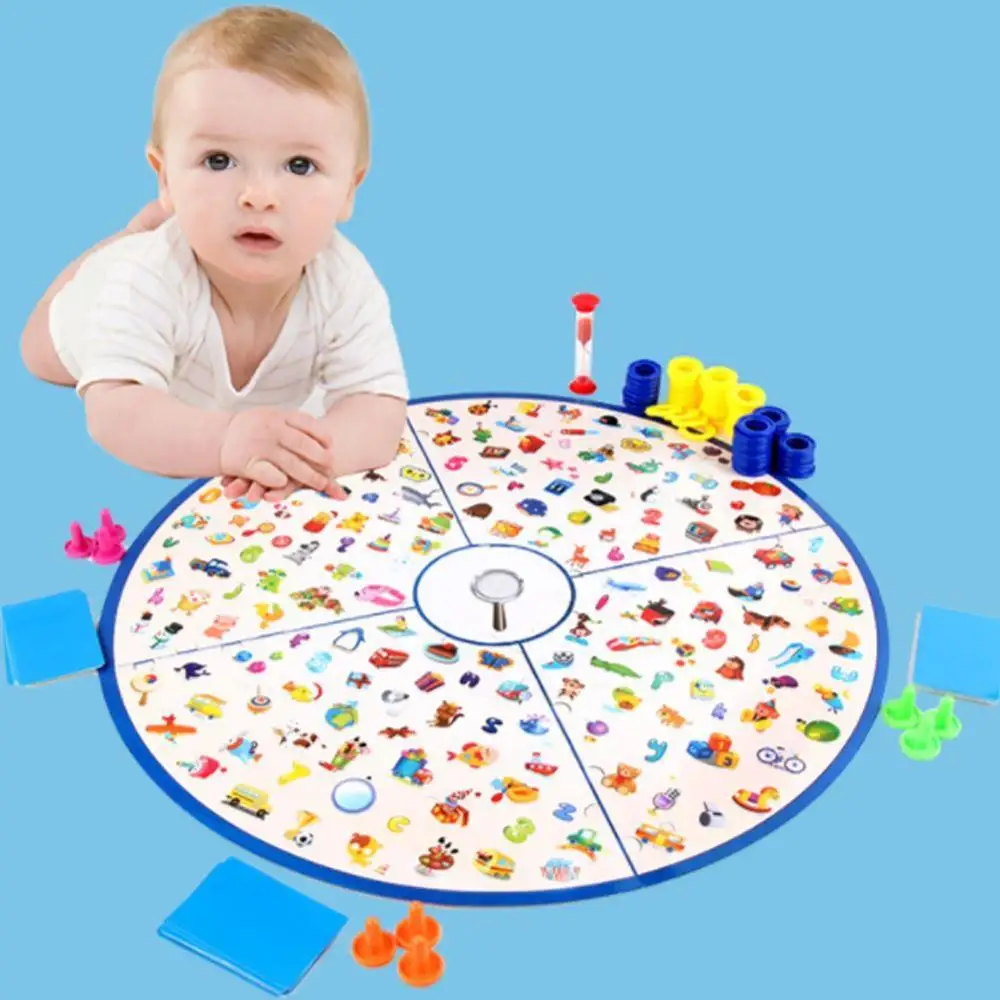 

Detective Finding Board Game Table Plastic Brain Puzzle Training Game Educational Kit Toys with Instructions English Clue Cards