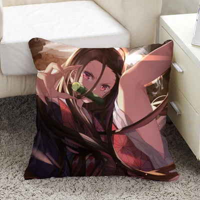 Серебристый Customized Anime Demon Slayer Kimetsu No Yaiba Kamado Tanjirou Cosplay Prop Pillow Plush Dolls - Цвет: Серебристый