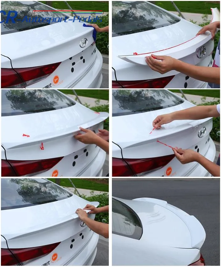 Белый заднее крыло багажника Аэро спойлер Накладка для hyundai Elantra (AD) Avante 2016 2017|rear