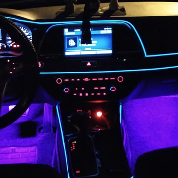 

Ambient Lamp RGB Car LED Neon cold light Auto interior atmosphere light refit decoration strips shine usb/cigar lighter/Driver