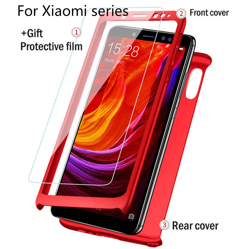 

360 Shockproof Full Protective Case For Xiaomi Redmi 7A K20 Pro Note 7 6 5 Pro Go S2 Mi 9 SE 8 Lite F1 5X 6X 4X 4A Hard PC Cover