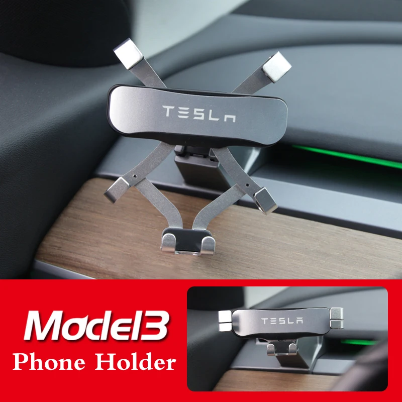 

Car Phone Holder Mount Stand GPS Navigation Display Bracket For Tesla Model 3 2016 2017 2018 2019 2020 Car Interior Accessories