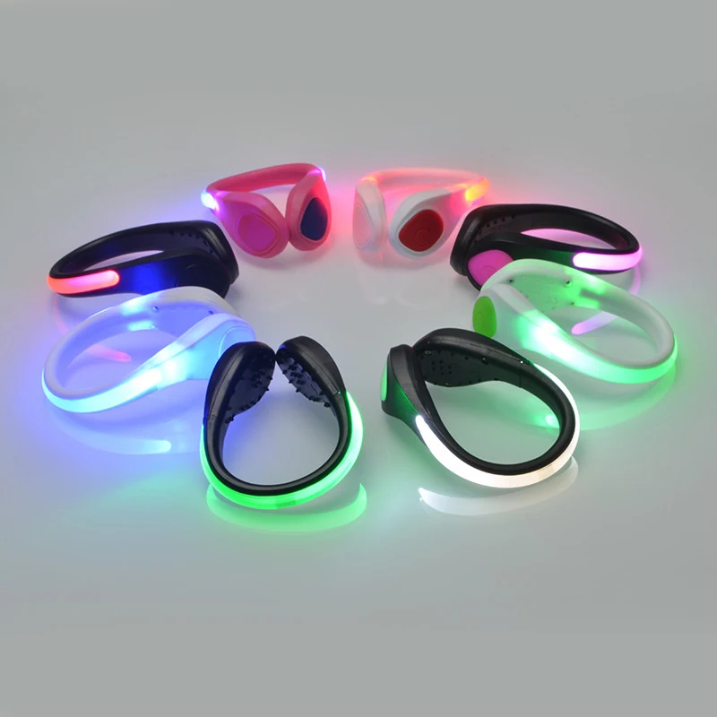 Outdoor Safety Shoe Clip Light RGB Running Walking Bike Cycling Bicycle LED Sport Light Safety Night Warn lamp Glowing
