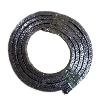 

8*8mm A grade pure graphite packing steel wire high pressure flexible graphite packing nickel wire valve graphite sealing rope