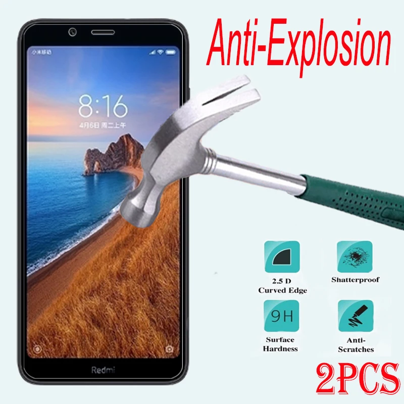 2 шт Защитное стекло для Xiaomi Redmi 6 6a 7 7a закаленное стекло siaomi hongmi a6 a7 xiomi redme a xiaome экранная Защитная пленка