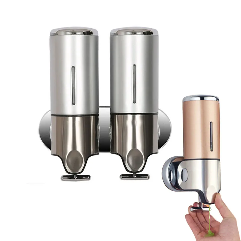 

Liquid Soap Dispenser Wall Mounted Hand Shampoo Shower Gel Dispensers Plastic Washing Home Kitchen Washroom Bathroom Accessories