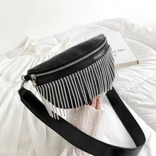 Винтажная женская сумка на талию с буквенным принтом, женская кожаная сумка через плечо