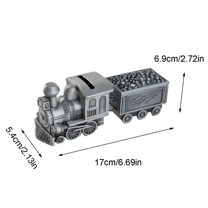 Креативная безопасная Копилка металлический угольный поезд Копилка сохранит ваши монеты Украшение Рабочего Стола