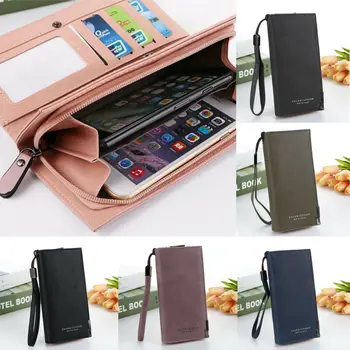 

Women Leather Wallets Card Clutch Coin Phone Storage Bags Solid Handbag Purse Holder