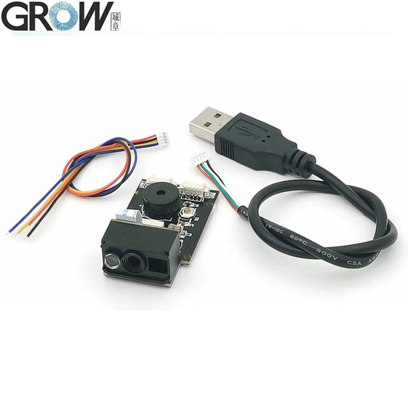 GROW GM77 640*480CMOS DC5V USB UART Interface 1D 2D Bar Code Qr Code Scanner Module Reader Passport Readble