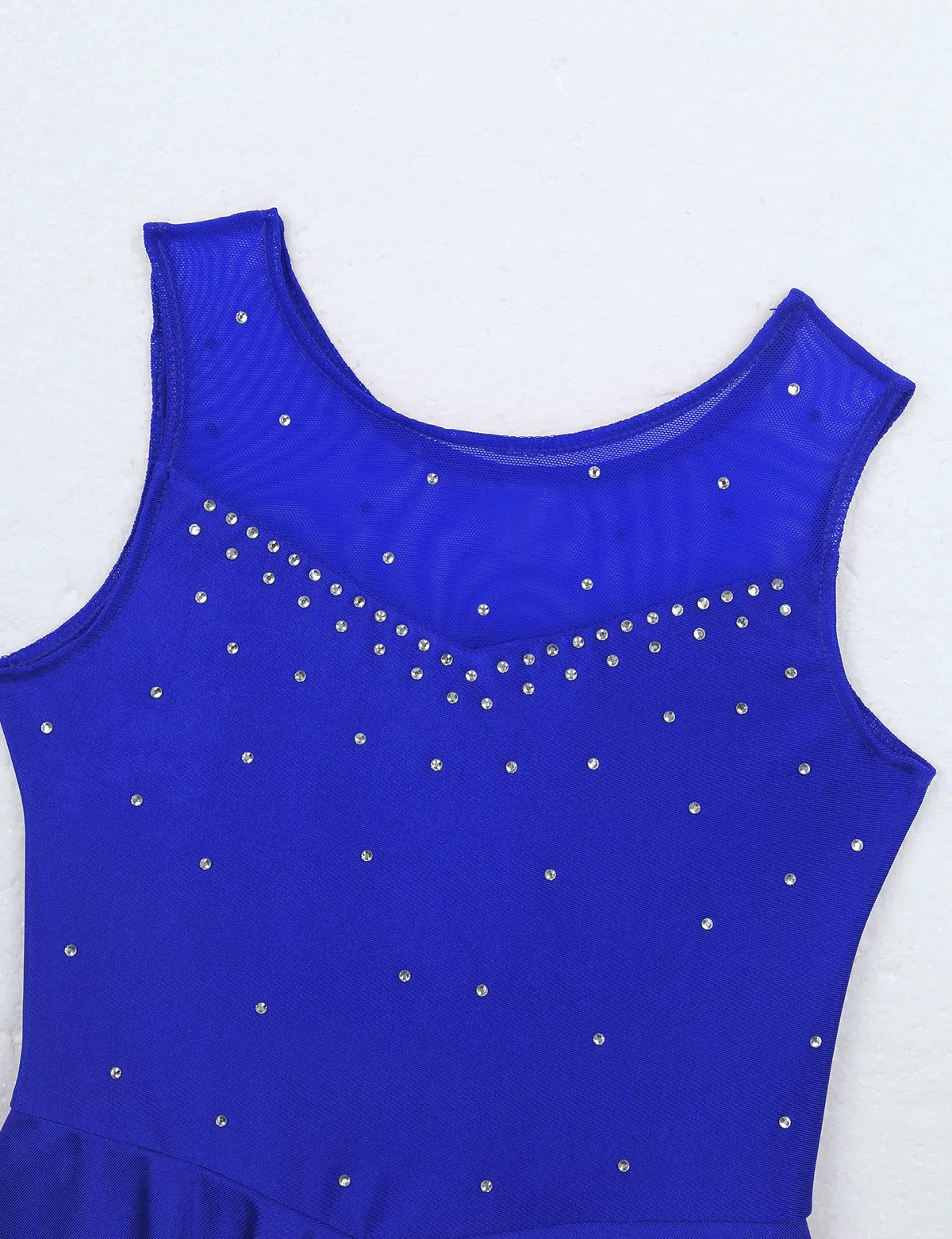Kids Girls Ballet Dance Dress Sleeveless Mesh Leotards Figure Skating Costume