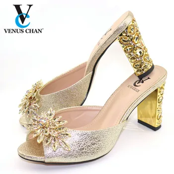 

Latest Women Shoes High Heel Slip on Women Wedding Shoes Decorated with Rhinestone Plus Size Elegant Crystal Shoes Women Heel