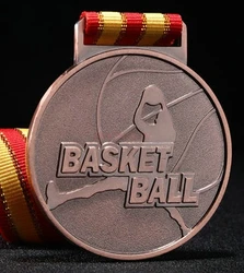 Médaille universelle en métal doré, carte commémorative, concours de basket ball, jeux, 2020 