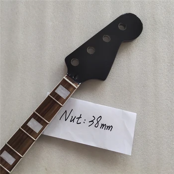

Black Gloss Maple 20 frets bass guitar neck part 4 string rosewood fingerboard 34 inch nut 38mm
