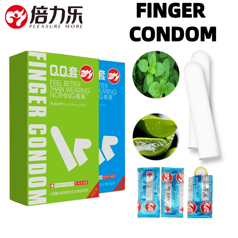 Pleasure More G Spot Stimulation Medical Latex Finger Condoms Lesbian