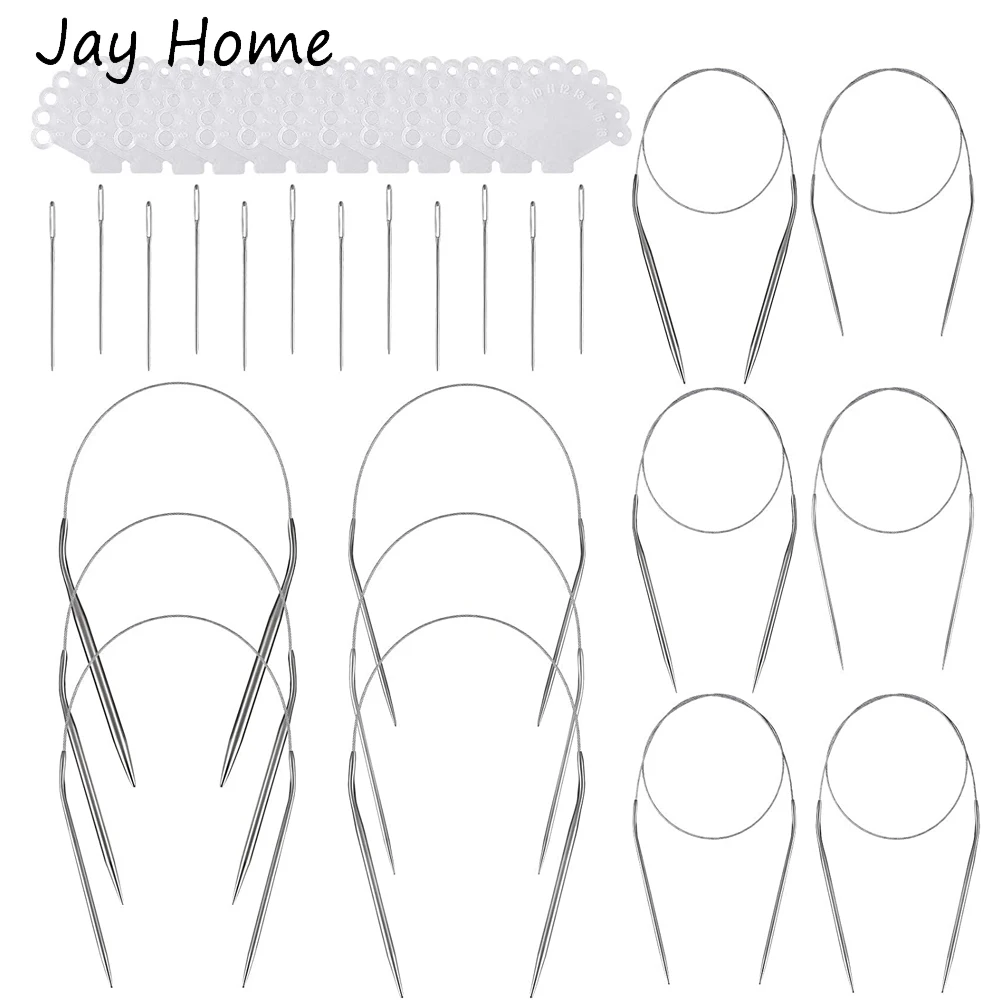

7PCS Stainless Steel Knitting Needles Circular Knitting Needles Double Pointed Stainless Steel Knitting Needles Set DIY Craft
