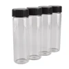 5pcs 50ml 30*100mm Glass Jars with Black Plastic Caps Glass bottle Spice Jars Potion bottles Glass Vials For DIY Craft 4