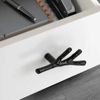 KKFING Black Branches Furniture Handles Cabinet Pullscloset And Drawer Handles Kitchen Cabinet Knob Hardware