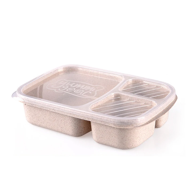Пшеничная соломенная коробка для ланча для школы Bento коробка для пикника духовка контейнер для еды хранения переносной японский отсек с подогревом