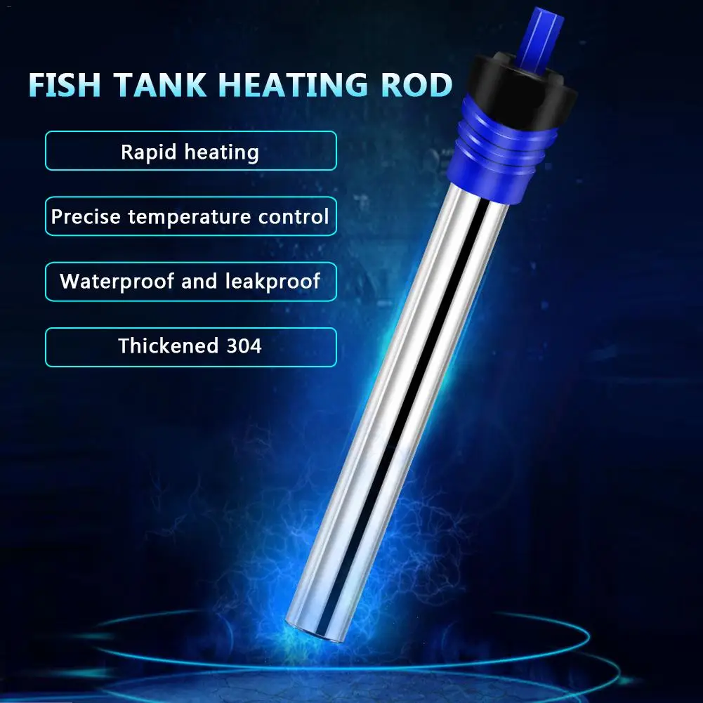 

Stainless Steel Heating Rod Fish Tank Heater Constant Temperature Explosion-proof Aquarium Heater 100W 200W 300W 500W 20E