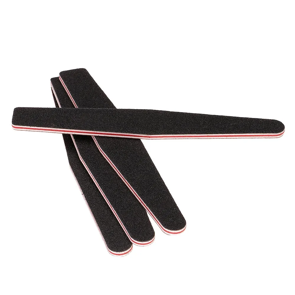 

Nail File Tool 2-Side Block Buffer Manicure Grind Sand For Art Acrylic Polish Straight Style Black 5 Pcs
