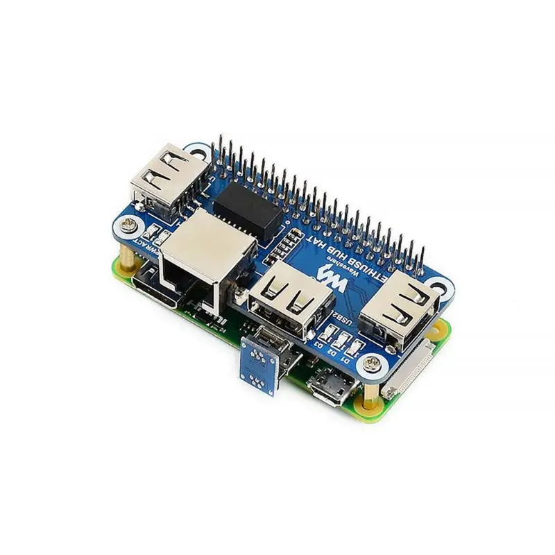 1 шт. Raspberry Pi 4B/Zero W USB для Ethernet RJ45 Ne twork порт usb-хаб концентратор E65A