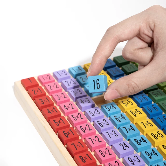 Robotime Montessori Educational Wooden Math Toys Multiplicatio Addition Table Board Game Preschool Learning for Kids 5