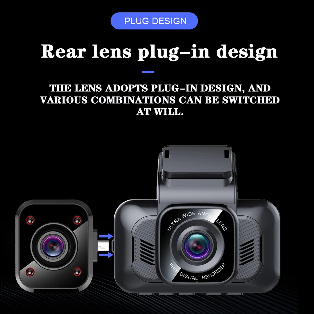 Aaba A12 1296P HD Dash Cam Автомобильная камера с WDR ночного видения Автомобильный
