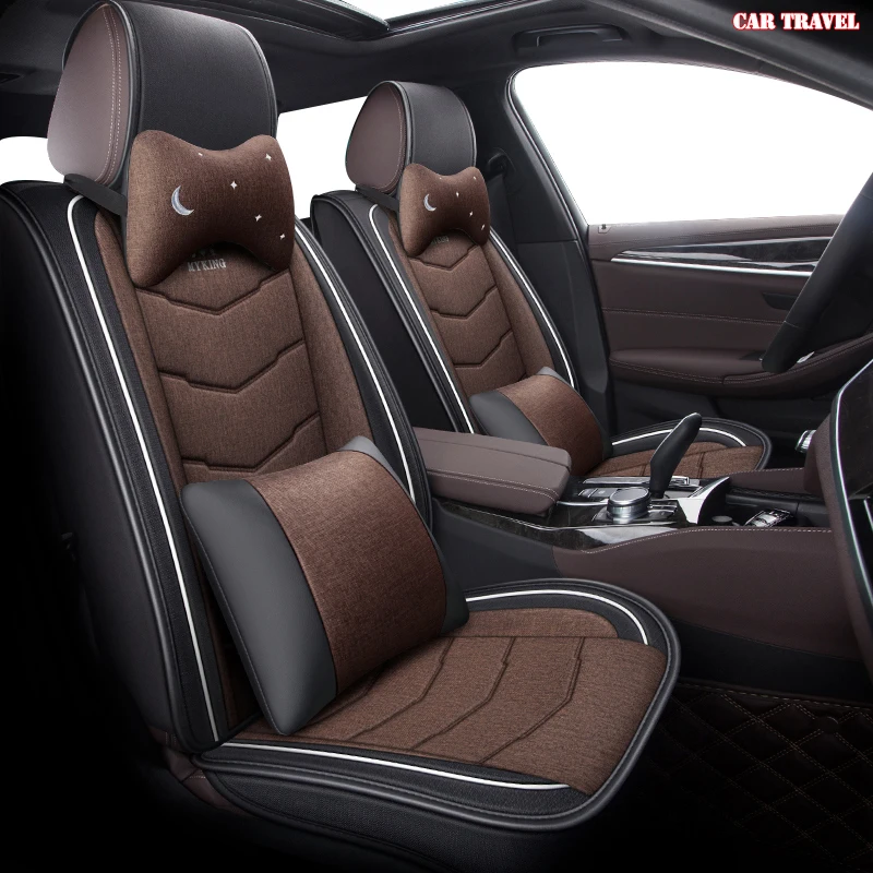 CAR TRAVEL flax car seat covers for Honda all models accord CRV XRV Odyssey city crosstour civic crider vezel fit seats | Автомобили и