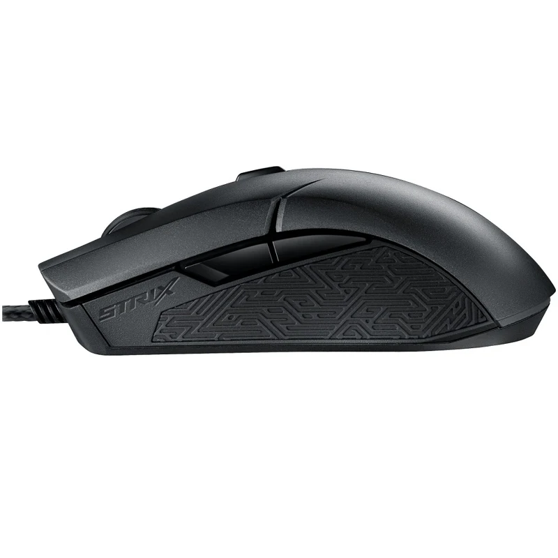 Мышь ASUS ROG Strix Evolve 90MP00J0-B0UA00 оптическая, проводная, 7200 dpi, USB, RGB подсветка, цвет: черный