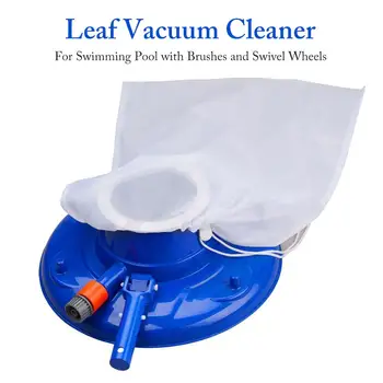 

Leaf Vacuum Cleaner Swimming Pool Useful Quick Cleaning Suction Head with Brushes and Swivel Wheels
