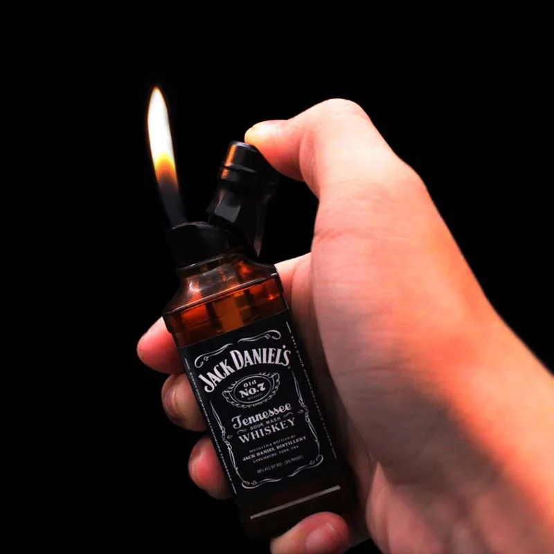 Креативная Бутановая газовая зажигалка ветрозащитная Зажигалка в форме бутылки