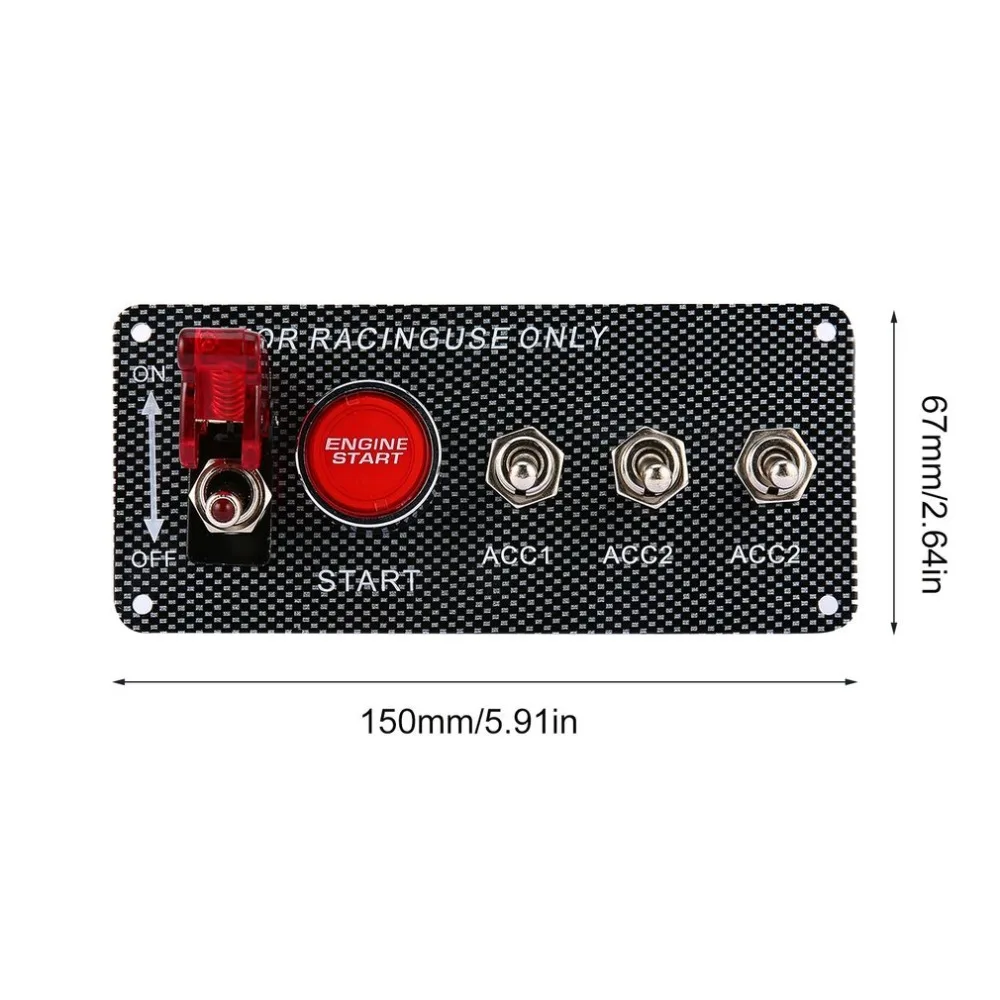 Автомобиля 12V переключатель зажигания двигателя постоянного тока Панель импульсный источник запуска гоночный автомобиль кнопка 2/4/5 тумблер