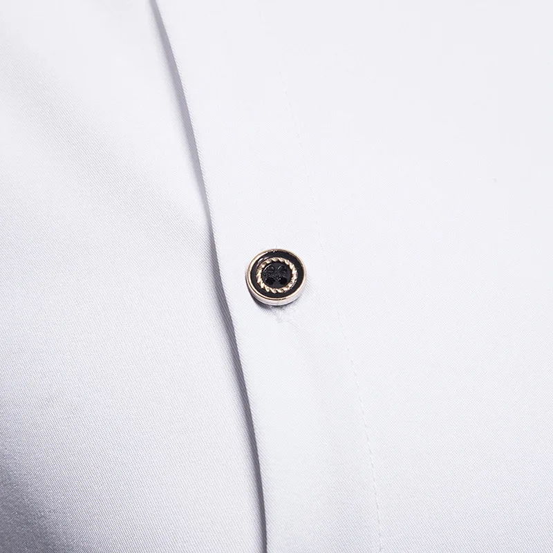Мужская Повседневная рубашка Slim Fit Мужская Повседневная рубашка на пуговицах Однотонная рубашка с длинными рукавами официальные сорочки мужская одежда