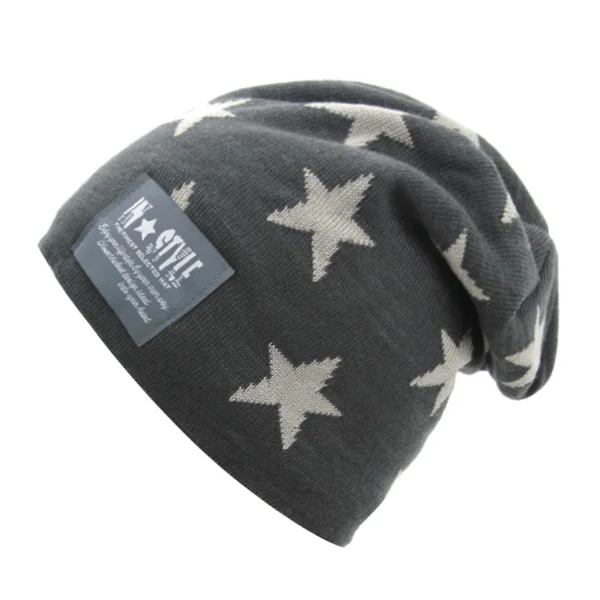 gray Xlamulu, пятизвездочная шапка Skullies, вязаные шапки, зимние шапки для мужчин, женская шапка, теплая шапка Gorros, шапка s, женские зимние шапки, шапка - Цвет: gray