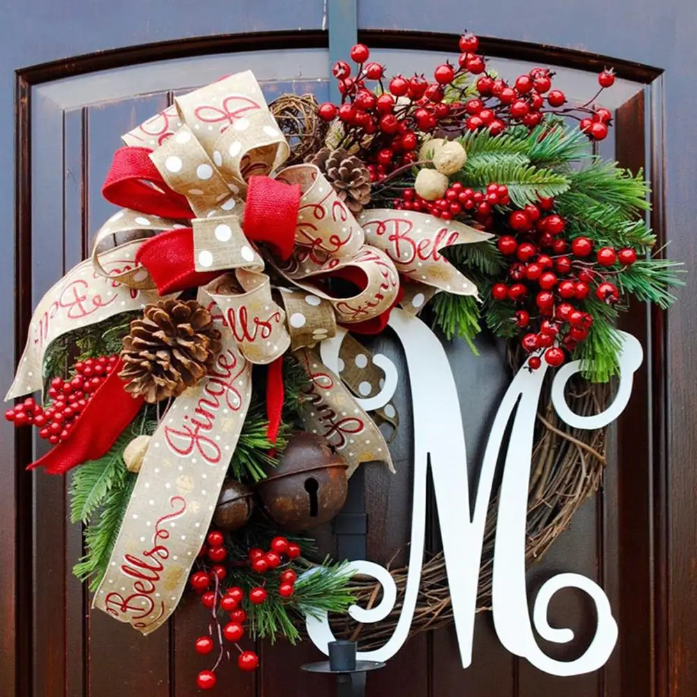 30 см настенный дверной подвесной Рождественское украшение-гирлянда на Рождество вечерние гирлянда для двери орнамент для украшения для дома на Рождество