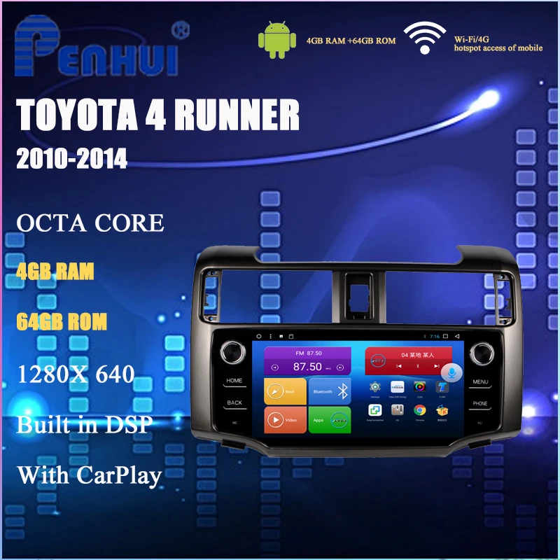 

Android Car DVD For Toyota 4Runner (2010-2014) Car Radio Multimedia Video Player Navigation GPS Android 10.0 Double DIn