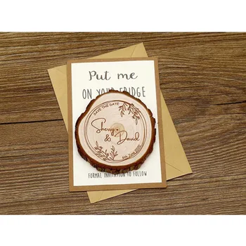 

Personalized wood slice save the date magnet for guests,Wedding Favors invitations decor Accessories gifts
