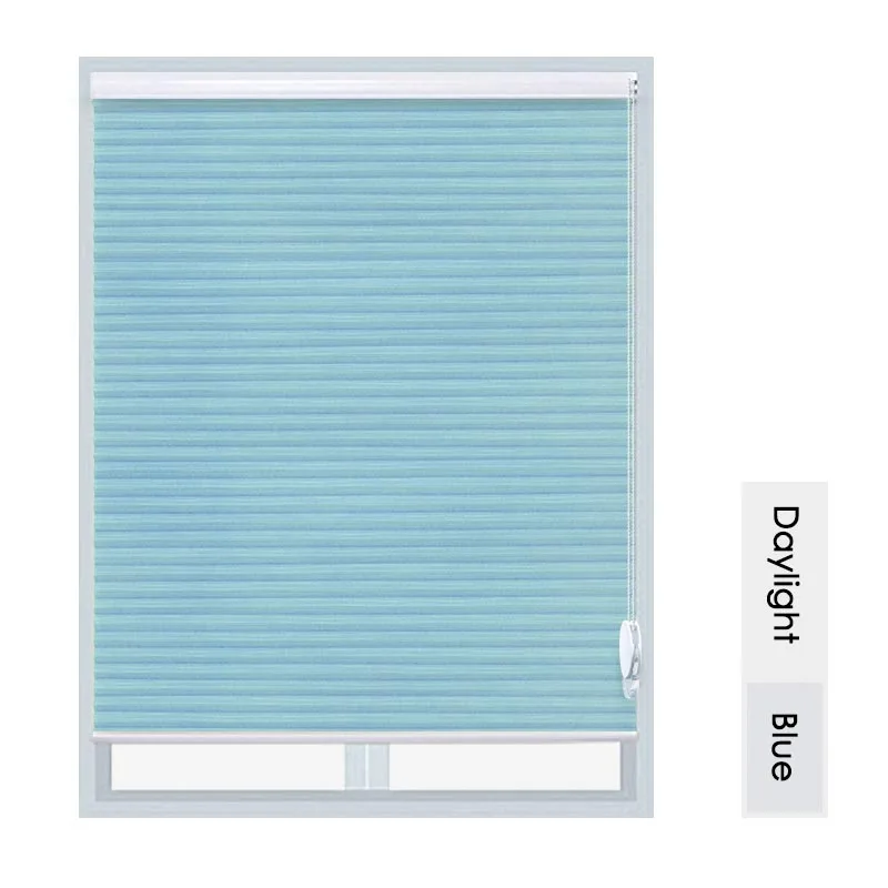 Солнечные полосы сотовые жалюзи для украшения окон бусина канатная система затемняющие жалюзи сотовые теплоизоляционные сотовые шторы на заказ - Цвет: Daylight-Blue