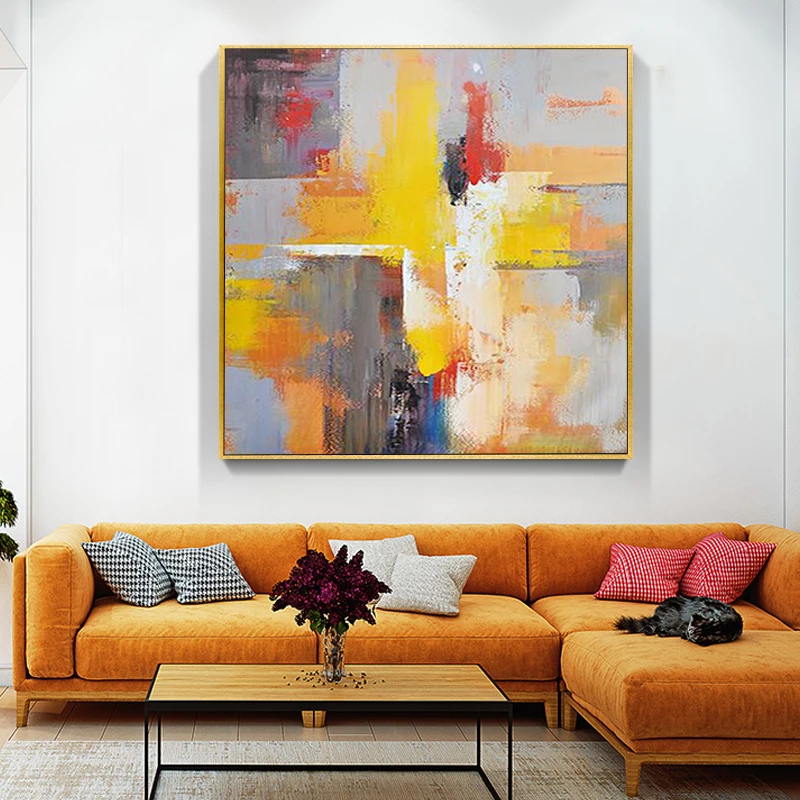 

Nordic Pure hand-painted Oil Painting Abstract Modern Art Paintings Decorative Painting Murals Entrance Corridor For American-st