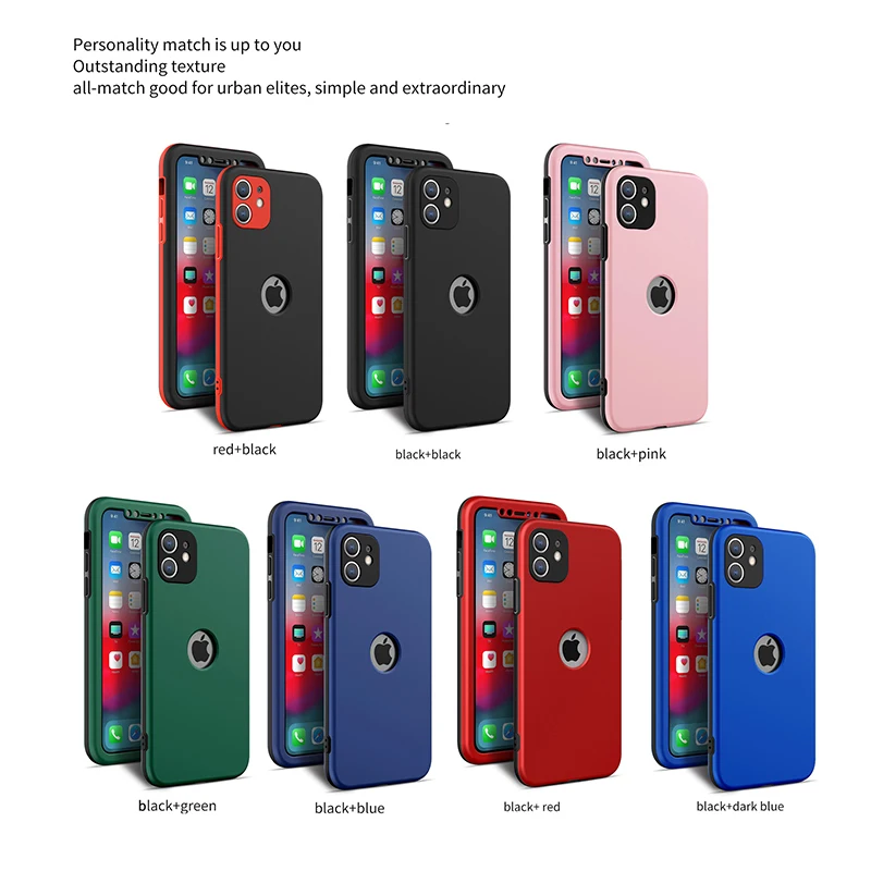 MXX Funda protectora resistente para iPhone 8 Plus con protector de  pantalla [3 capas], funda de protección de goma resistente a prueba de  golpes para