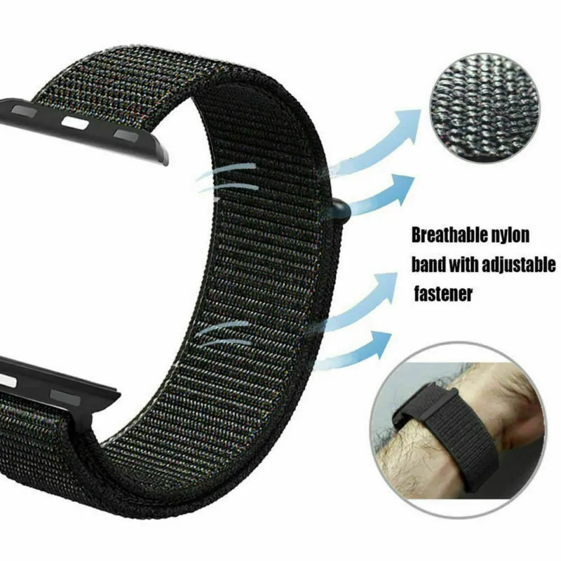  Essidi Nylon Strap For Apple Watch Series 5 4 3 2 1 Smart Bracelet Woven Band Loop For iwatch Serie - 4000171234149