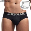 JOCKMAIL-Calzoncillo slip de algodón para hombre, ropa interior sexy, con bolsa convexa en U, gay, color blanco sólido ► Foto 3/6